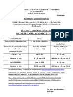 Admission Notice 2024-2025