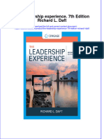 Get The Leadership Experience. 7th Edition Richard L. Daft PDF Full Chapter