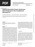 Atypical Hemolytic Uremic Syndrome New Challenges in The Complement Blockage Era