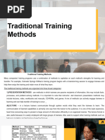 Traditional Training Method