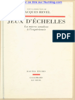 Jacques Revel Jeu D'echelles