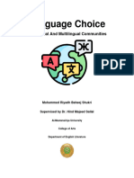 Language Choice-In Bilingual and Multilingual Communities