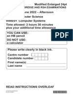 Oxford Cambridge and Rsa Examinations: © OCR 2022 (601/4911/5) DC (ST) 318444/1