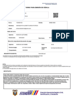 Turno para Emisión de Cédula: Nota