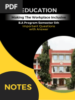 Making The Workplace Inclusive 5th Sem Notes Eng Manish Verma