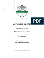 Ensayo: Políticas de Alimentación y Nutrición