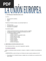 Resumen Tema 3 La Unión Europea.