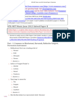 NTA UGC NET Music Paper 2 Solved June 2013