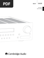 Cambridgeaudio Azur 640R Owners Manual