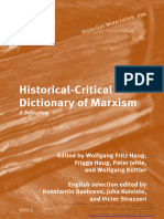 Historical Critical Dictionary of Marxism - A Selection