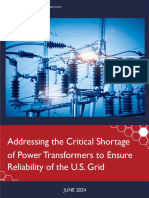 DRAFT - NIAC - Addressing The Critical Shortage of Power Transformers To Ensure Reliability of The U.S. Grid - Report