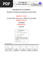 MSS For Installation of Earthing and Lightening Protection