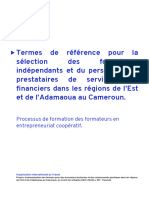 TdRs Sélection Des Formateurs Coop Vague 3 - GT