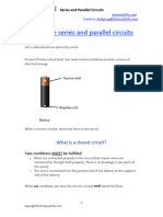 Science Revision Notes - Electricity - Series and Parallel Circuits