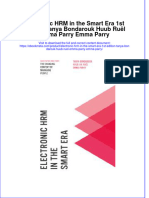 Dơnload Electronic HRM in The Smart Era 1st Edition Tanya Bondarouk Huub Ruël Emma Parry Emma Parry Full Chapter