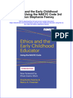 Dơnload Ethics and The Early Childhood Educator Using The NAEYC Code 3rd Edition Stephanie Feeney Full Chapter