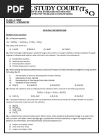 Class 10 Holiday Homework Chemistry