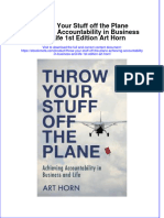 Dơnload Throw Your Stuff Off The Plane Achieving Accountability in Business and Life 1st Edition Art Horn Full Chapter