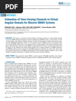 Estimation of Time-Varying Channels in Virtual Angular Domain For Massive MIMO Systems