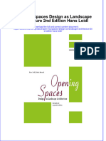 Dơnload Open Ing Spaces Design As Landscape Architecture 2nd Edition Hans Loidl Full Chapter