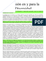 Inclusion en y para La Diversidad