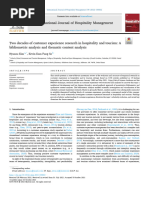 Two Decades of Customer Experience Research in Hospitality and Tourism - A Bibliometric Analysis and Thematic Content Analysis