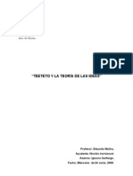 Platón: El Teeteto y Teoría de Las Ideas