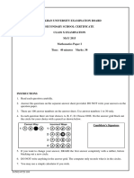 AKU EB - Mathematics - X - Paper I - 2015 - May