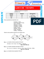 Ejemplos de Unidades de Tiempo para Quinto de Primaria