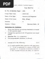 Electricity and Magnetigs B.Sc. Prog