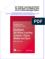 Dơnload Handbook For Online Learning Contexts Digital Mobile and Open 1st Edition Ann Marcus-Quinn & Tríona Hourigan (Eds.) Full Chapter