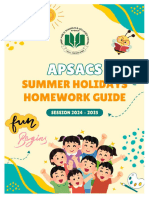 APSACS Holiday Homework Guide Session 2024 2025 I III