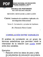 CLASE #5 - ESTADISTICA - Correlación y Regresión