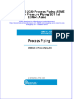 ASME B31 3 2020 Process Piping ASME Code For Pressure Piping B31 1st Edition Asme Full Chapter