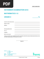 2018-MAT-Grade 09-November Examination - Paper 1