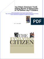 The Evolving Citizen American Youth and The Changing Norms of Democratic Engagement 1st Edition Jay P Childers Full Chapter