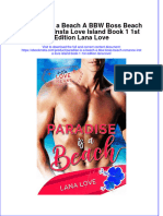 Paradise Is A Beach A BBW Boss Beach Romance Insta Love Island Book 1 1st Edition Lana Love Full Chapter