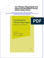 Contemporary Women Playwrights Into The 21st Century 2013th Edition Penny Farfan Lesley Ferris Full Chapter