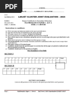 Lanjet - Maths PP1 QS