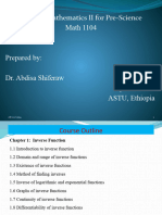 Part-1, Appl. Math II For Pre-Science (Repaired)