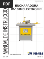 Manual Coladeira de Borda IC 1000 Electronic Esp 03 Série 3517 0000 SAP 437 1