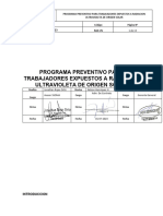 Programa Preventivo Radiación UV