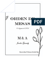 Orden de Mesas Boda M & A