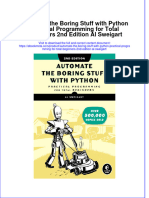 Automate The Boring Stuff With Python Practical Programming For Total Beginners 2nd Edition Al Sweigart Full Chapter