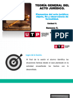 Semana 5 - Acto Jurídico - Elementos Del Acto jurídico-oBJ., Fin y Obser.