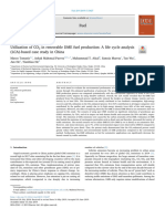 Utilization of CO2 in Renewable DME Fuel Production