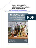 Essential Oils: Extraction, Characterization and Applications Gulzar Ahmad Nayik Full Chapter