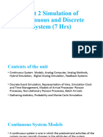 Simulation of Continuous and Discrete System