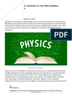 BSC Physics Syllabus: Semester & Year Wise Syllabus, Courses & Structure