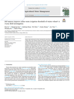 Did Manure Improve Saline Water Irrigation Threshold of Winter Wheat